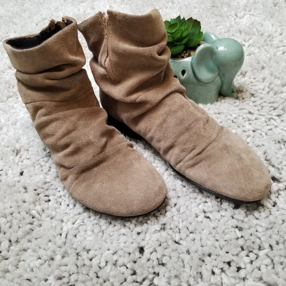 Remonte Tan Suede Ankle Boots Size 37 Euro
